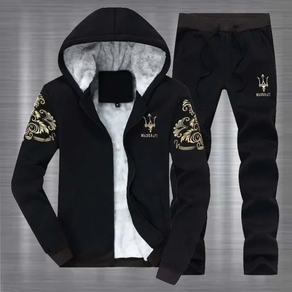 Zayra Maserati Arm Printed Hooded Style Winter Track-suit