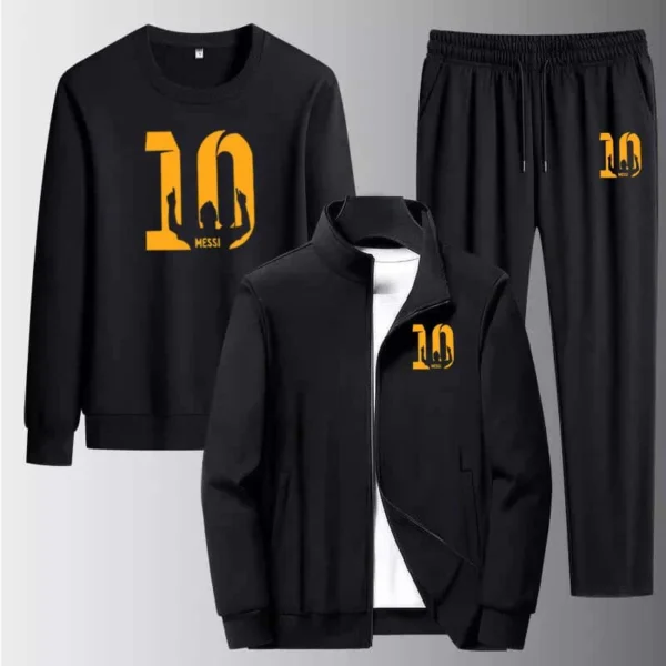 Zayra Messi-10 Jacket Style 3-Pcs Winter Track-suit