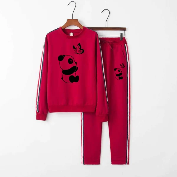 Zayra RED Multi-Stripe Style Winter 2-Pcs Tracksuit For Her