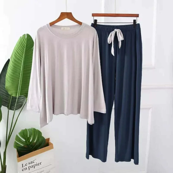 Zayra Contrast-Style 2-Pcs Lounge And Night Wear Suit. WLW-12