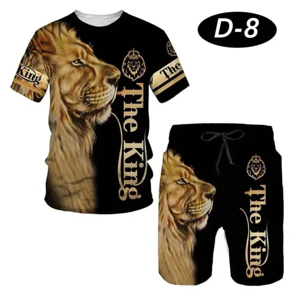 Zayra All-Over 3D Printed Premium Quality Dry-Fit 2-Pcs Summer Suit. D-08