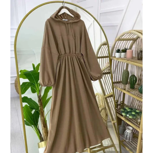 Zayra Turkish Drop Shoulder Pocket Style Long Winter Hoodie