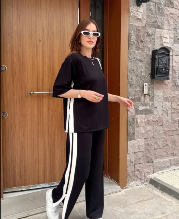 Zayra Side Panel 2-Pcs Summer Dry-Fit Tracksuit For Her.