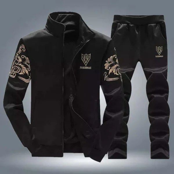 Zayra FM Arm Printed Zipper Style 2-Pcs Winter Track-suit