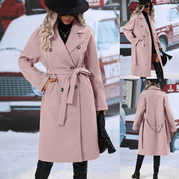 Zayra Italian Collar Style Casual Winter Trench Coat For Her