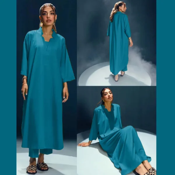Zayra Long Length Cross Neck Style 2-Pcs Stiched Suit