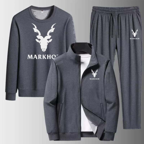 Zayra Markhor Jacket Style 3-Pcs Winter Track-suit