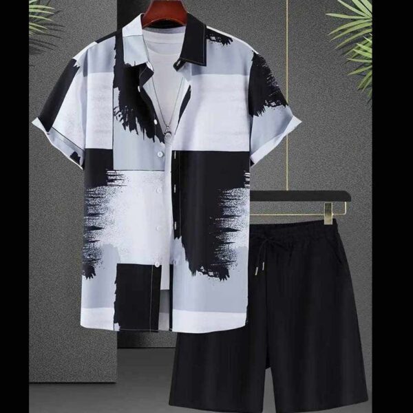 Zayra All-Over 3D Printed Premium Quality Dry-Fit 2-Pcs Summer Suit. MS3D-07