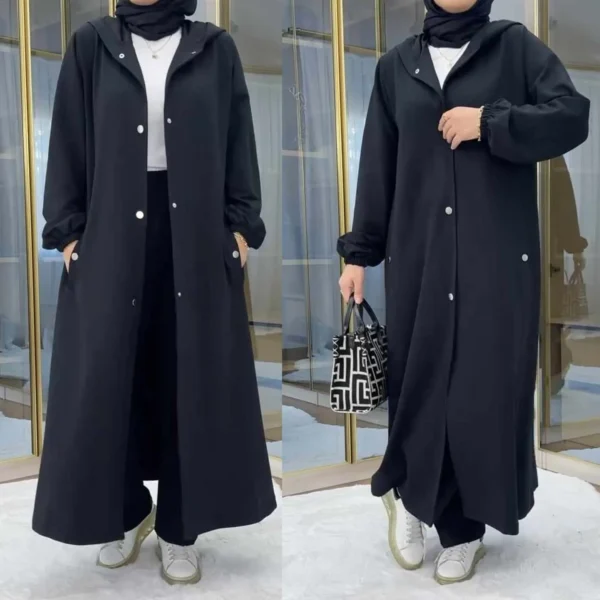 Zayra Long Button Hoodie Style 2-Pcs Winter Co-Ord Set. WWTS-18